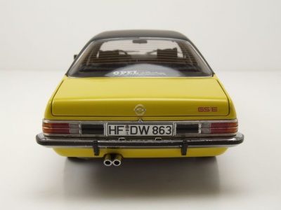 Opel Commodore B GS/E Coupe 1975 gelb schwarz Modellauto 1:18 Touring Modelcars
