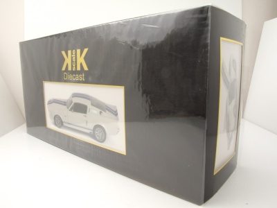 Ford Shelby Mustang GT500 1967 weiß blau Modellauto 1:12 KK Scale