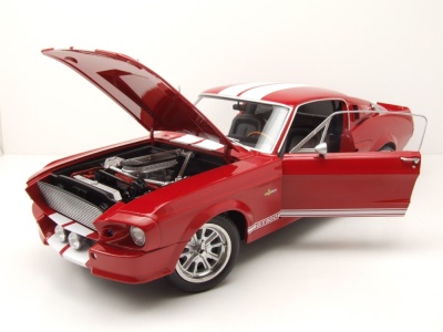 Ford Shelby Mustang GT500 1967 rot weiß Modellauto 1:12 KK Scale