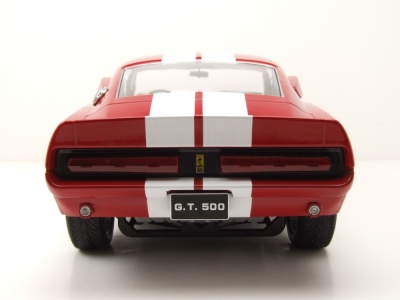 Ford Shelby Mustang GT500 1967 rot weiß Modellauto 1:12 KK Scale