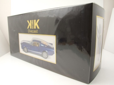 Ford Shelby Mustang GT500 1967 blau weiß Modellauto 1:12 KK Scale