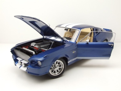 Ford Shelby Mustang GT500 1967 blau weiß Modellauto 1:12 KK Scale