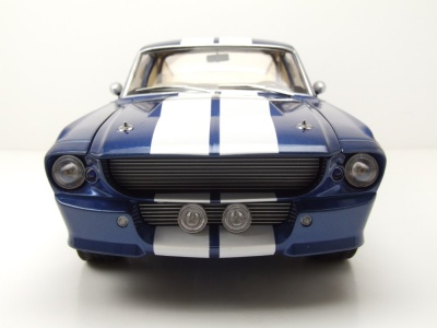 Ford Shelby Mustang GT500 1967 blau weiß Modellauto 1:12 KK Scale