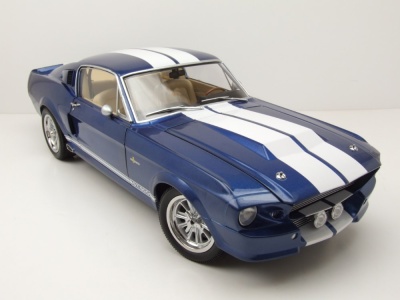 Ford Shelby Mustang GT500 1967 blau weiß Modellauto 1:12 KK Scale