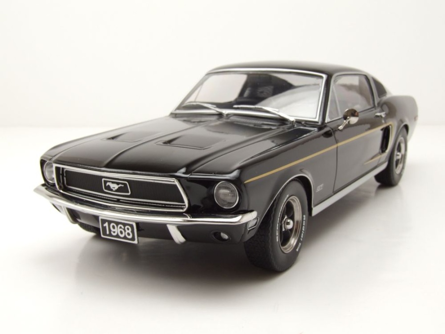 Ford Mustang GT Fastback 1968 schwarz Modellauto 1:18 KK Scale