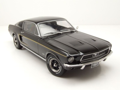 Ford Mustang GT Fastback 1968 schwarz Modellauto 1:18 KK Scale