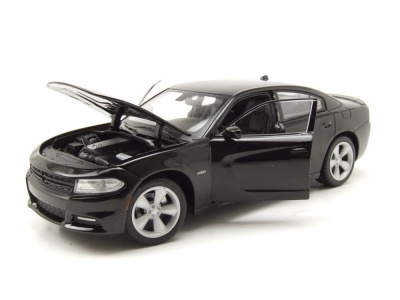 Dodge Charger R/T 2016 schwarz Modellauto 1:24 Welly