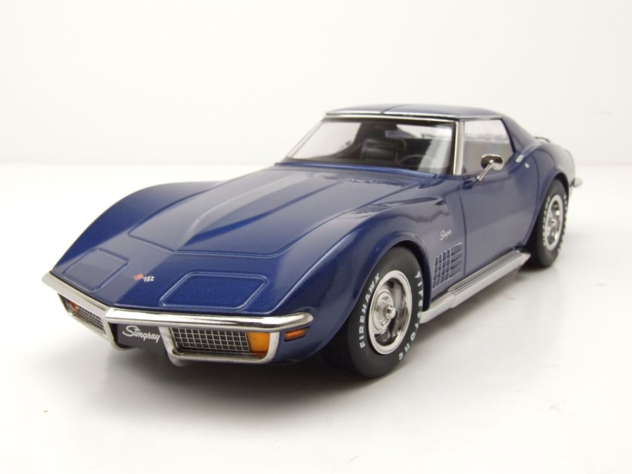Chevrolet Corvette Stingray C3 1972 blau metallic Modellauto 1:18 KK Scale