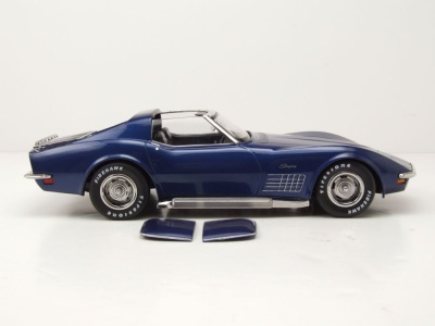 Chevrolet Corvette Stingray C3 1972 blau metallic Modellauto 1:18 KK Scale