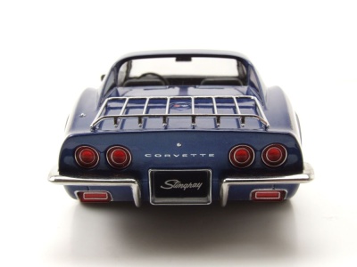 Chevrolet Corvette Stingray C3 1972 blau metallic Modellauto 1:18 KK Scale