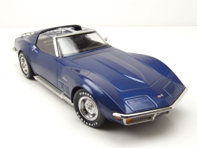 Chevrolet Corvette Stingray C3 1972 blau metallic Modellauto 1:18 KK Scale