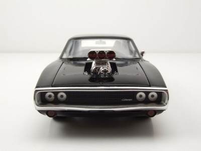 Dodge Charger R/T 1970 schwarz Fast & Furious mit Dom Figur Modellauto 1:24 Jada Toys