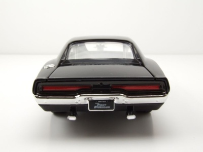 Dodge Charger R/T 1970 schwarz Fast & Furious mit Dom Figur Modellauto 1:24 Jada Toys