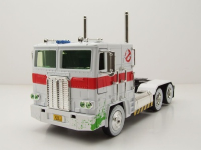 Optimus Prime Transformers Ghostbusters Ecto-1 weiß...
