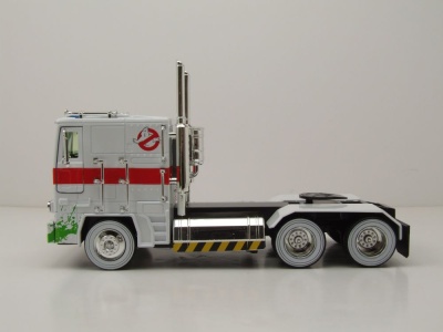 Optimus Prime Transformers Ghostbusters Ecto-1 weiß Modellauto 1:24 Jada Toys