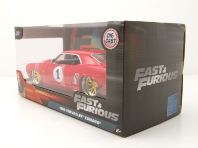 Chevrolet Camaro #1 1969 rot Fast & Furious Modellauto 1:24 Jada Toys
