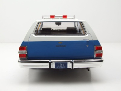Chevrolet Caprice Estate Wagon Kombi NYPD Police 1985 blau weiß Modellauto 1:18 MCG