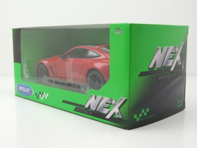Mercedes AMG GT rot metallic schwarz Modellauto 1:24 Welly