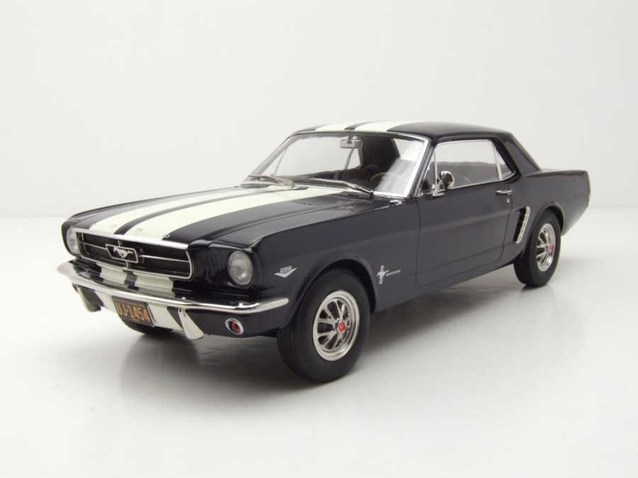 Ford Mustang Coupe 1965 blau metallic Modellauto 1:18 Norev