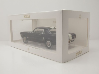 Ford Mustang Coupe 1965 blau metallic Modellauto 1:18 Norev