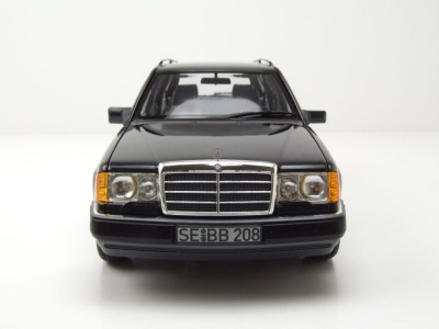 Mercedes 300 D T-Modell Kombi S124 1990 blau schwarz metallic Modellauto 1:18 Norev