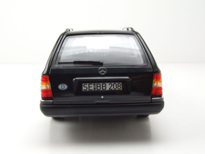 Mercedes 300 D T-Modell Kombi S124 1990 blau schwarz metallic Modellauto 1:18 Norev