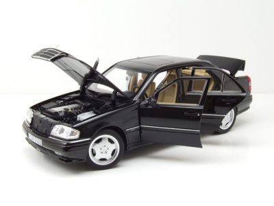 Mercedes C-Klasse C36 AMG W202 1993 schwarz metallic Modellauto 1:18 Norev