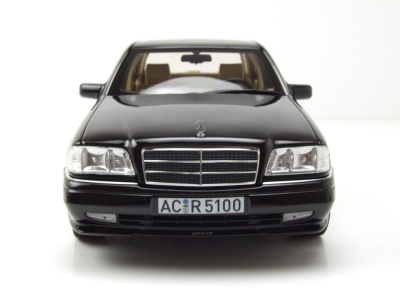 Mercedes C-Klasse C36 AMG W202 1993 schwarz metallic Modellauto 1:18 Norev