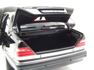 Mercedes S600 S-Klasse W140 1997 schwarz Modellauto 1:18 Norev