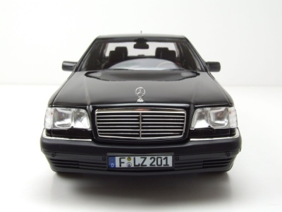Mercedes S600 S-Klasse W140 1997 schwarz Modellauto 1:18 Norev