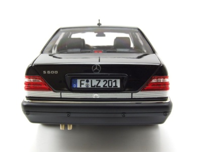 Mercedes S600 S-Klasse W140 1997 schwarz Modellauto 1:18 Norev