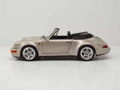 Porsche 911 964 Carrera 2 Turbo Look Cabrio 1992 silber Modellauto 1:18 Norev