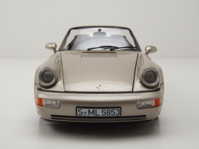 Porsche 911 964 Carrera 2 Turbo Look Cabrio 1992 silber Modellauto 1:18 Norev