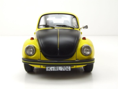 VW 1303 Käfer 1973 gelb schwarz Modellauto 1:18 Norev
