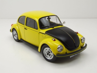 VW 1303 Käfer 1973 gelb schwarz Modellauto 1:18 Norev