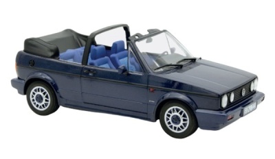 VW Golf 1 Cabrio Quartett 1992 blau metallic Modellauto...