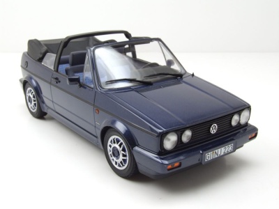 VW Golf 1 Cabrio Quartett 1992 blau metallic Modellauto 1:18 Norev