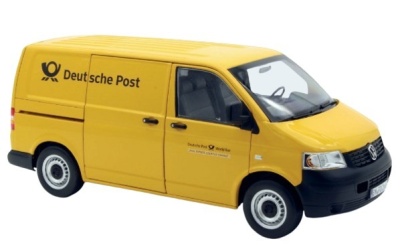 VW T4 Bus Transporter Deutsche Post 2003 gelb Modellauto...