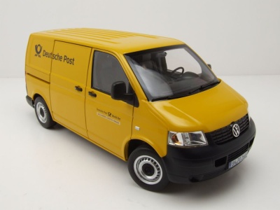 VW T5 Bus Transporter Deutsche Post 2003 gelb Modellauto 1:18 Norev