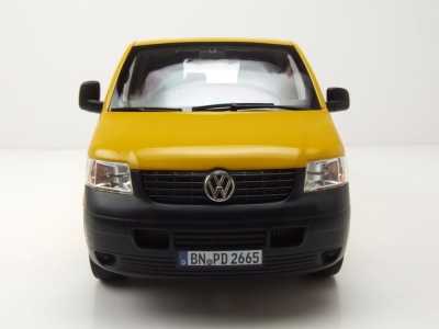 VW T5 Bus Transporter Deutsche Post 2003 gelb Modellauto 1:18 Norev