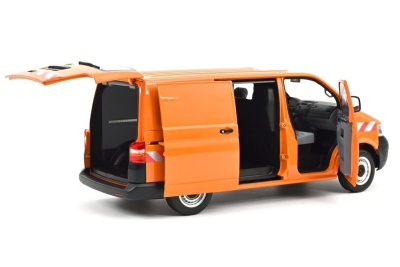 VW T5 Bus Transporter Betriebshof Würselen 2003 orange Modellauto 1:18 Norev