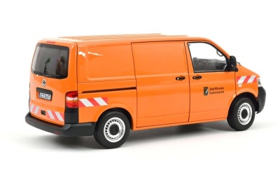 VW T5 Bus Transporter Betriebshof Würselen 2003 orange Modellauto 1:18 Norev