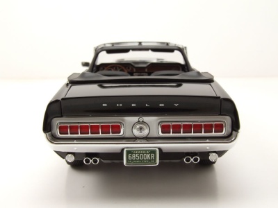 Shelby Ford Mustang GT350KR Convertible 1968 schwarz weiß Modellauto 1:18 Acme