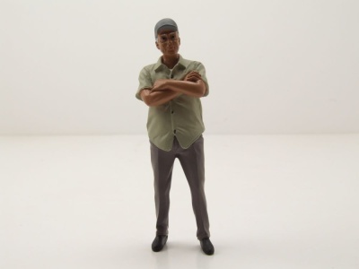 Weekend Car Show 2 Mann blaue Kappe für 1:18 Modelle American Diorama