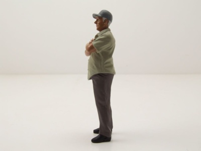 Weekend Car Show 2 Mann blaue Kappe für 1:18 Modelle American Diorama