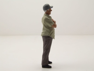 Weekend Car Show 2 Mann blaue Kappe für 1:18 Modelle American Diorama