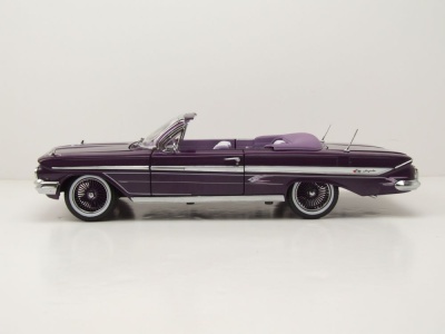 Chevrolet Impala Convertible Lowrider 1961 lila mit beweglicher Aufhängung Modellauto 1:18 Sun Star