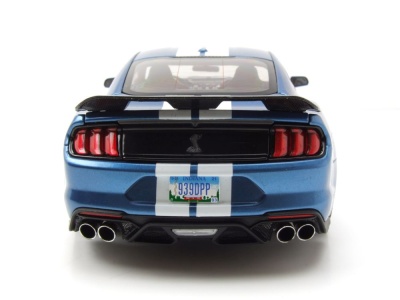 Ford Shelby Mustang GT500 2022 blau metallic weiß Modellauto 1:18 ixo models