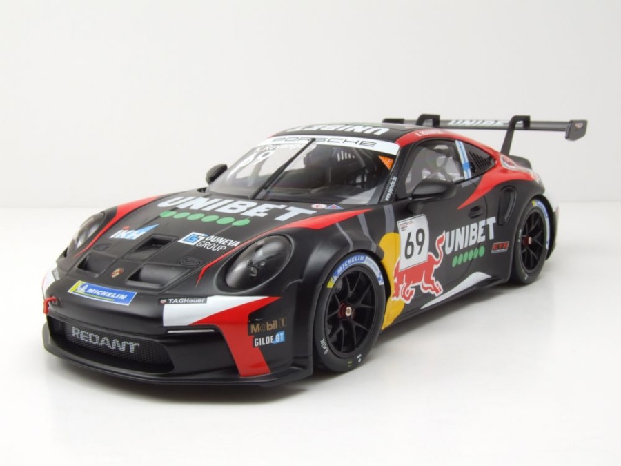 Porsche 911 GT3 Cup #69 Zolder 2024 schwarz Rovenpera Modellauto 1:18 ixo models