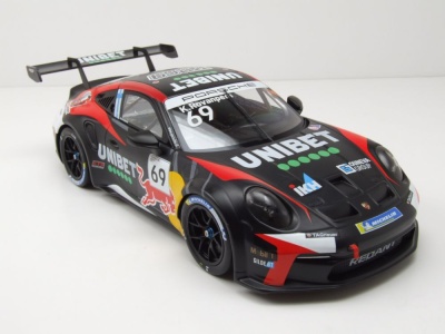 Porsche 911 GT3 Cup #69 Zolder 2024 schwarz Rovenpera Modellauto 1:18 ixo models